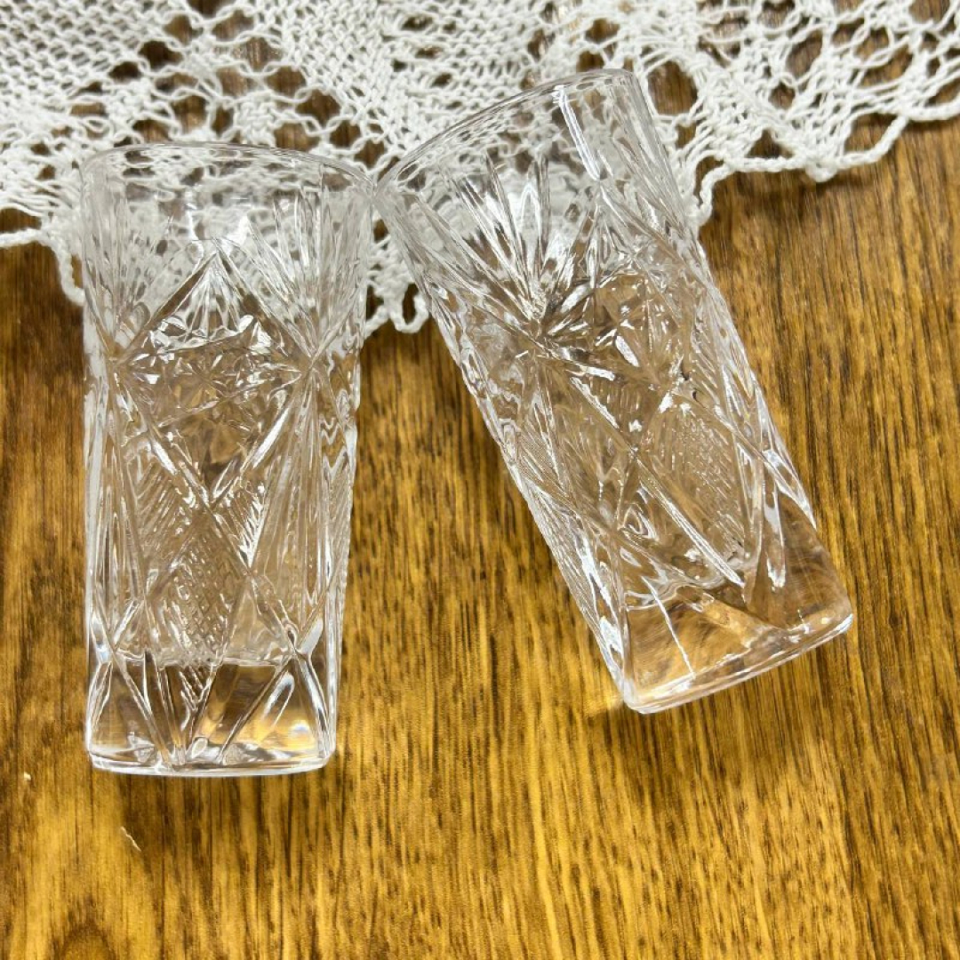 Набор стопок из хрусталя Гусевской ХЗ, рисунок от формы, этикетки. Цена за 6шт. Картинка 7